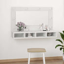 vidaXL fehér tükrös szekrény LED-ekkel 90x31,5x62 cm