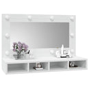 vidaXL fehér tükrös szekrény LED-ekkel 90x31,5x62 cm