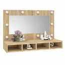 vidaXL sonoma tölgy tükrös szekrény LED-ekkel 90 x 31,5 x 62 cm
