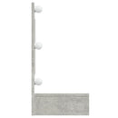 vidaXL betonszürke tükrös szekrény LED-ekkel 90 x 31,5 x 62 cm