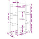 vidaXL sonoma tölgy színű szerelt fa könyvszekrény 86 x 25,5 x 140 cm