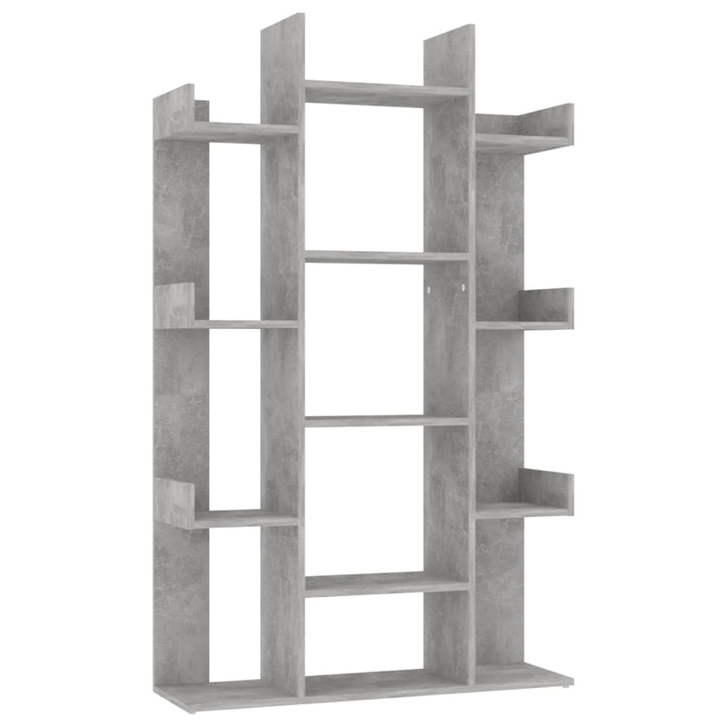 vidaXL betonszürke szerelt fa könyvszekrény 86 x 25,5 x 140 cm