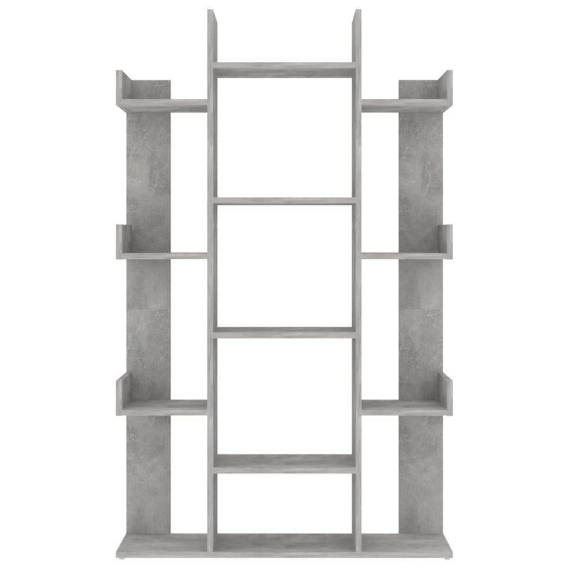 vidaXL betonszürke szerelt fa könyvszekrény 86 x 25,5 x 140 cm