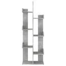 vidaXL betonszürke szerelt fa könyvszekrény 48 x 25,5 x 140 cm
