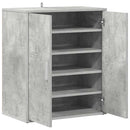 vidaXL betonszürke szerelt fa cipősszekrény 60 x 35 x 70 cm