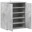 vidaXL betonszürke szerelt fa cipősszekrény 60 x 35 x 70 cm