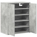 vidaXL betonszürke szerelt fa cipősszekrény 60 x 35 x 70 cm