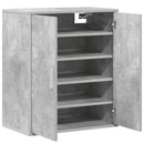 vidaXL betonszürke szerelt fa cipősszekrény 60 x 35 x 70 cm