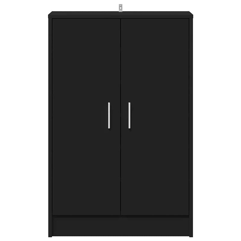 vidaXL fekete szerelt fa cipősszekrény 60 x 35 x 92 cm