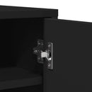 vidaXL fekete szerelt fa cipősszekrény 60 x 35 x 92 cm