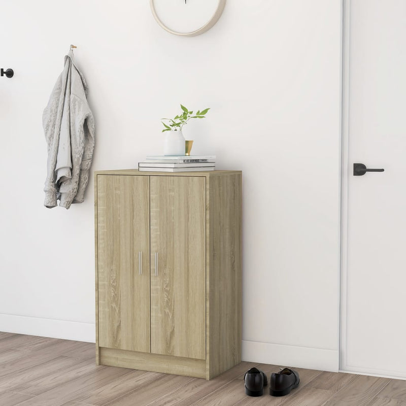 vidaXL sonoma tölgy színű szerelt fa cipősszekrény 60 x 35 x 92 cm