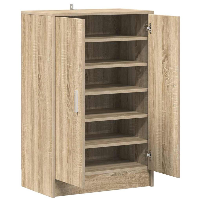 vidaXL sonoma tölgy színű szerelt fa cipősszekrény 60 x 35 x 92 cm