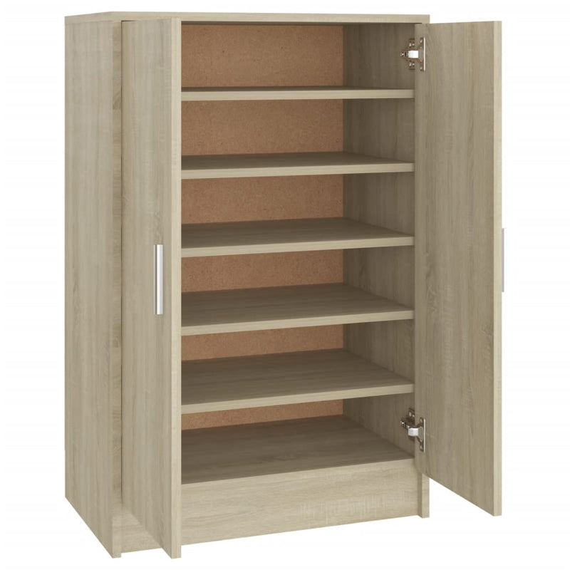 vidaXL sonoma tölgy színű szerelt fa cipősszekrény 60 x 35 x 92 cm