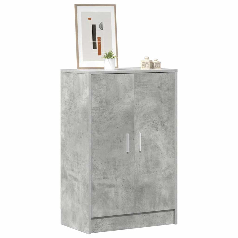 vidaXL betonszürke szerelt fa cipősszekrény 60 x 35 x 92 cm