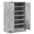 vidaXL betonszürke szerelt fa cipősszekrény 60 x 35 x 92 cm