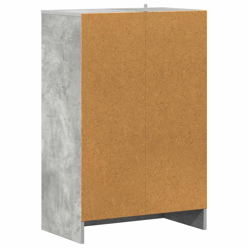 vidaXL betonszürke szerelt fa cipősszekrény 60 x 35 x 92 cm