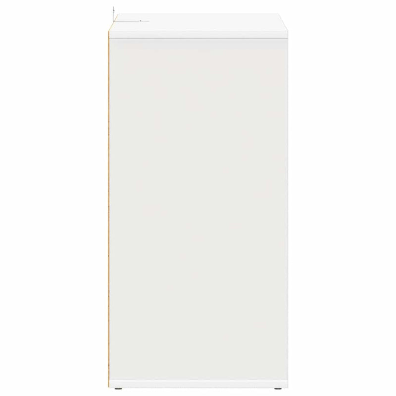 vidaX fehér szerelt fa cipősszekrény 60 x 35 x 70 cm