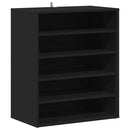 vidaX fekete szerelt fa cipősszekrény 60 x 35 x 70 cm