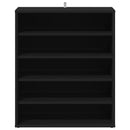 vidaX fekete szerelt fa cipősszekrény 60 x 35 x 70 cm