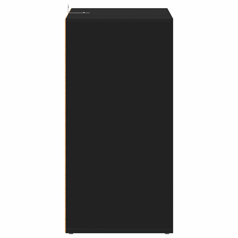 vidaX fekete szerelt fa cipősszekrény 60 x 35 x 70 cm