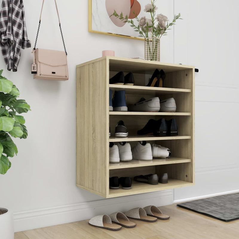 vidaXL sonoma tölgy színű szerelt fa cipősszekrény 60 x 35 x 70 cm
