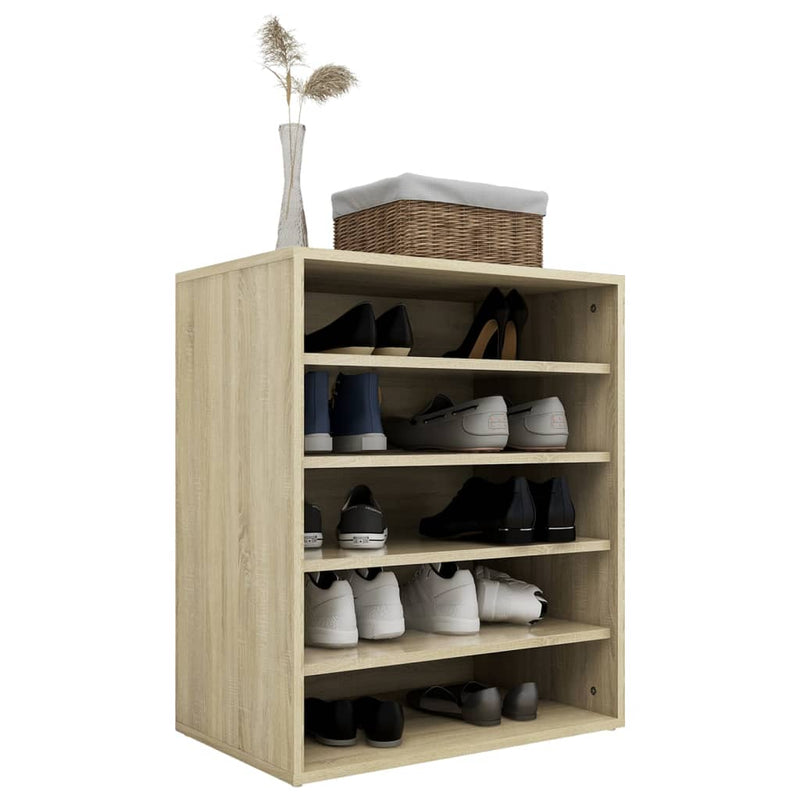 vidaXL sonoma tölgy színű szerelt fa cipősszekrény 60 x 35 x 70 cm