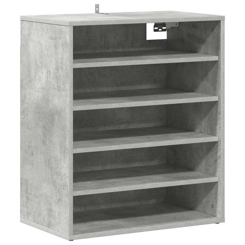 vidaXL betonszürke szerelt fa cipősszekrény 60 x 35 x 70 cm