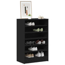 vidaXL fekete szerelt fa cipősszekrény 60 x 35 x 92 cm