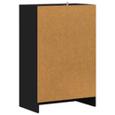 vidaXL fekete szerelt fa cipősszekrény 60 x 35 x 92 cm