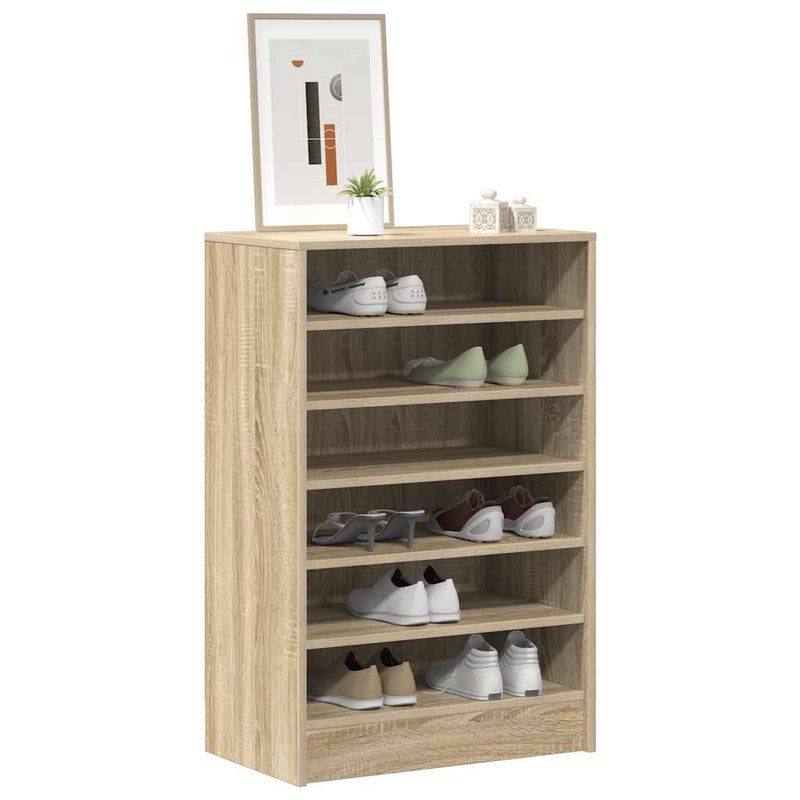 vidaXL sonoma tölgy színű szerelt fa cipősszekrény 60 x 35 x 92 cm