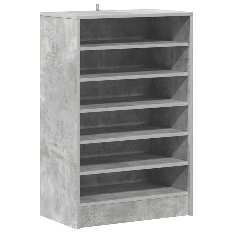 vidaXL betonszürke szerelt fa cipősszekrény 60 x 35 x 92 cm