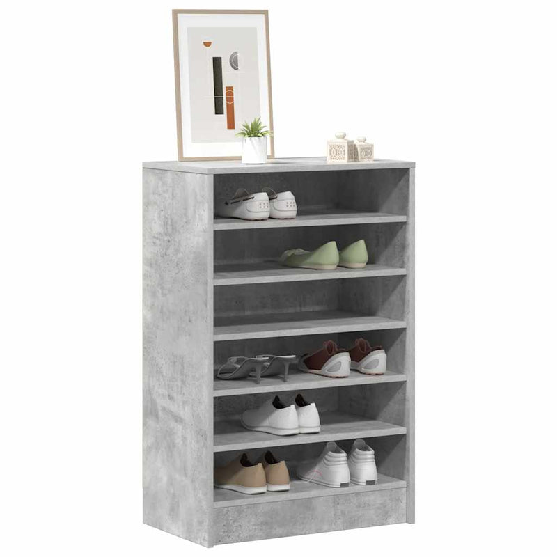 vidaXL betonszürke szerelt fa cipősszekrény 60 x 35 x 92 cm