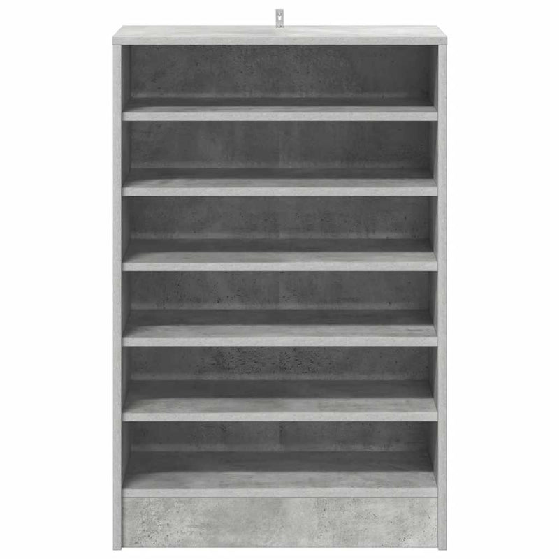 vidaXL betonszürke szerelt fa cipősszekrény 60 x 35 x 92 cm