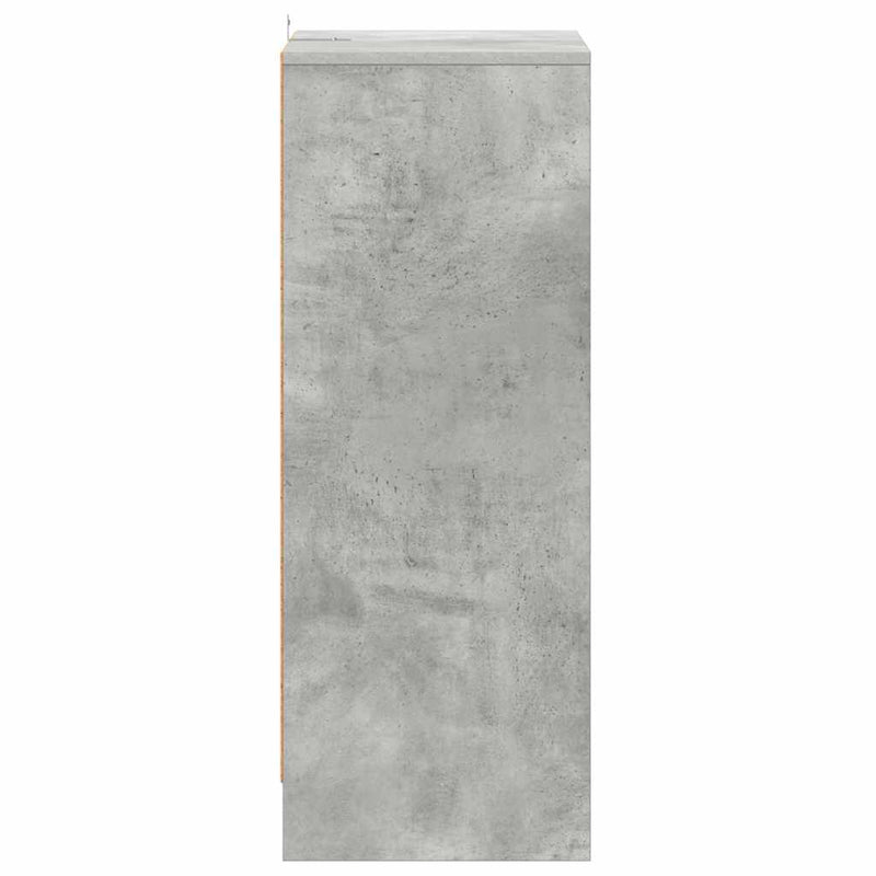 vidaXL betonszürke szerelt fa cipősszekrény 60 x 35 x 92 cm