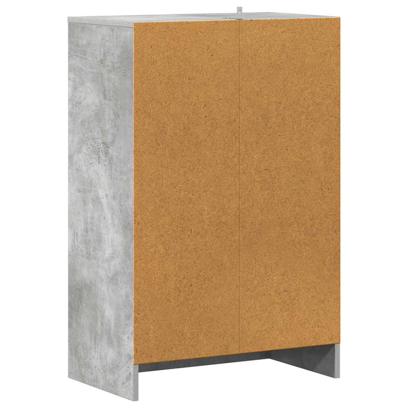 vidaXL betonszürke szerelt fa cipősszekrény 60 x 35 x 92 cm