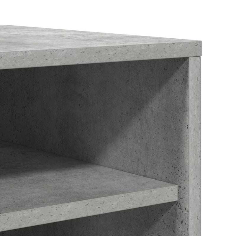 vidaXL betonszürke szerelt fa cipősszekrény 60 x 35 x 92 cm