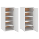 vidaXL 2 db fehér forgácslap cipősszekrény 32 x 35 x 70 cm