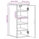 vidaXL 2 db fehér forgácslap cipősszekrény 32 x 35 x 70 cm