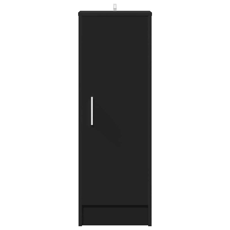 vidaXL fekete szerelt fa cipősszekrény 32 x 35 x 92 cm
