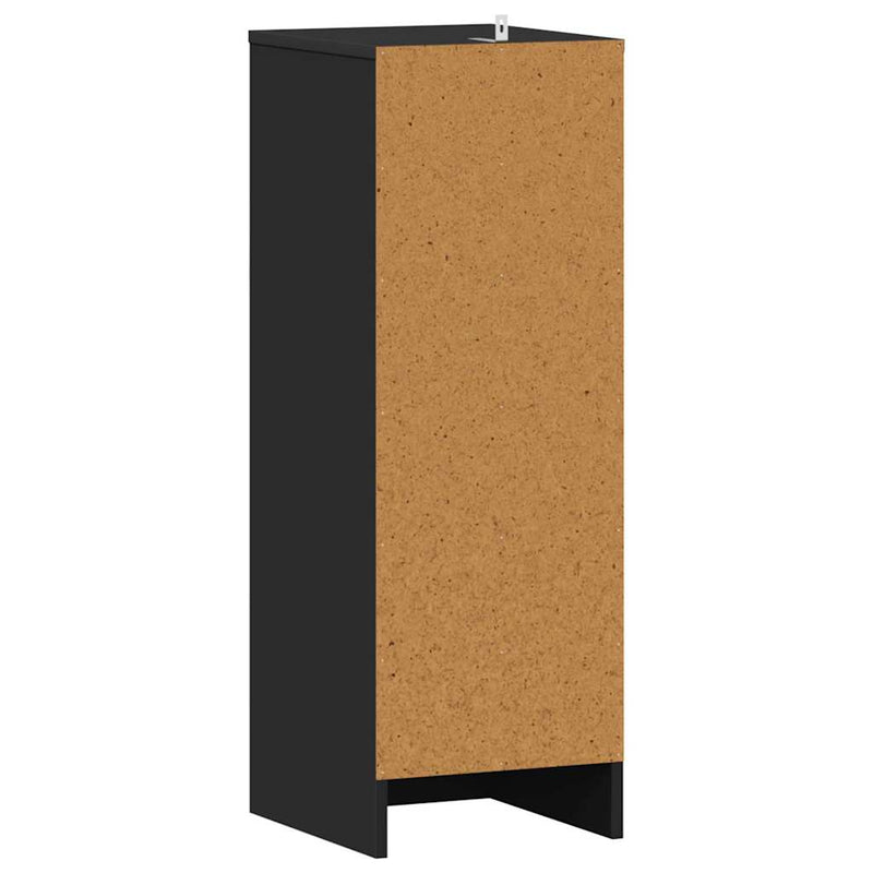 vidaXL fekete szerelt fa cipősszekrény 32 x 35 x 92 cm