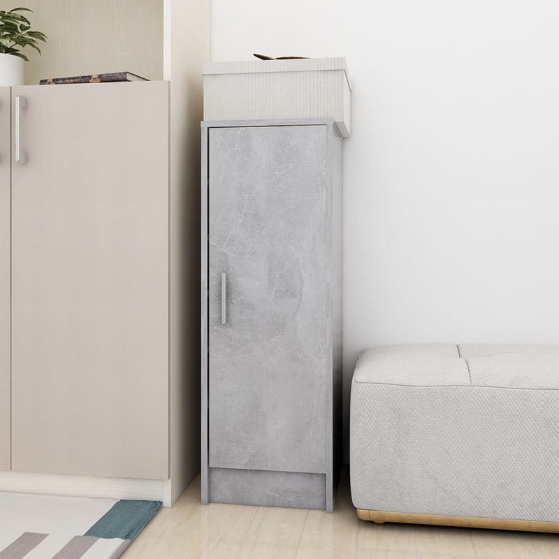 vidaXL betonszürke szerelt fa cipősszekrény 32 x 35 x 92 cm