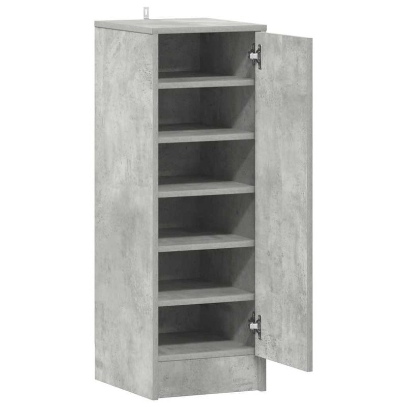 vidaXL betonszürke szerelt fa cipősszekrény 32 x 35 x 92 cm