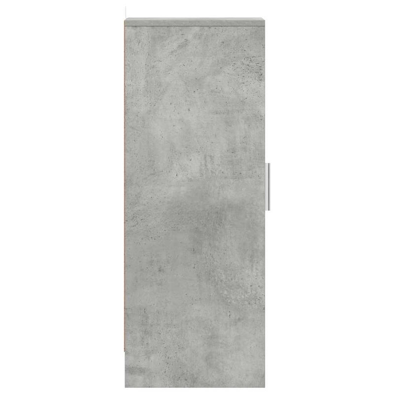 vidaXL betonszürke szerelt fa cipősszekrény 32 x 35 x 92 cm