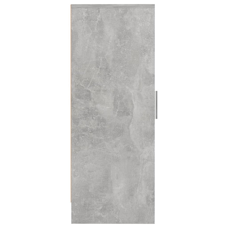 vidaXL betonszürke szerelt fa cipősszekrény 32 x 35 x 92 cm