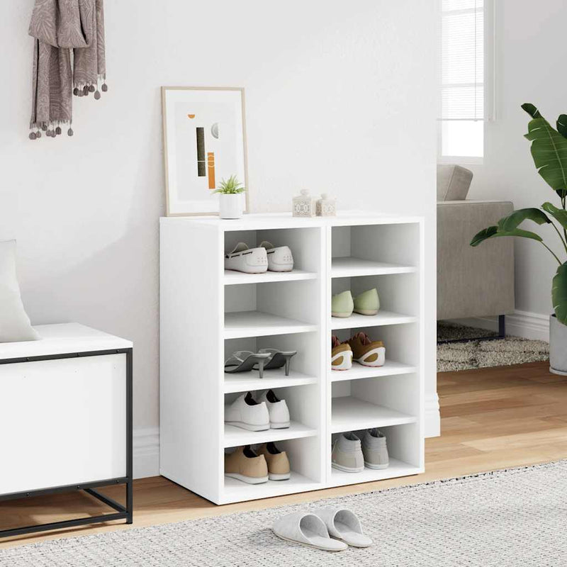 vidaXL 2 db fehér szerelt fa cipősszekrény 31,5 x 35 x 70 cm
