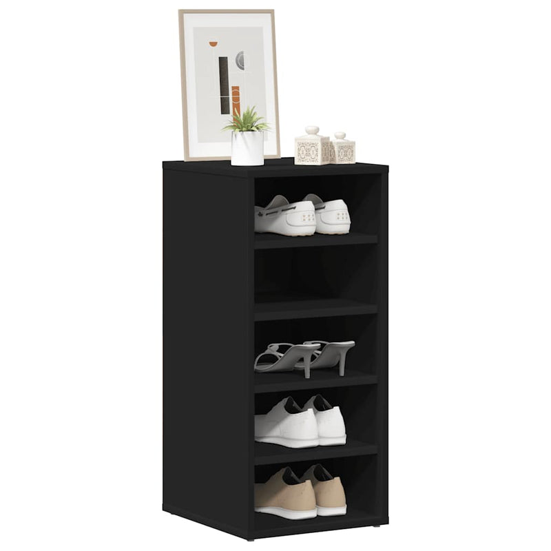 vidaX fekete forgácslap cipősszekrény 31,5 x 35 x 70 cm