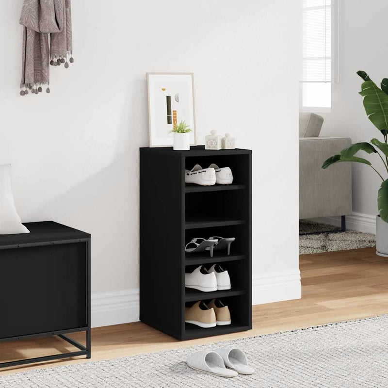 vidaX fekete forgácslap cipősszekrény 31,5 x 35 x 70 cm