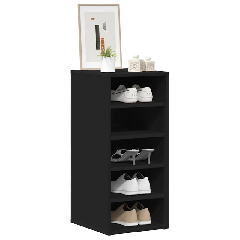 vidaXL 2 db fekete szerelt fa cipősszekrény 31,5 x 35 x 70 cm