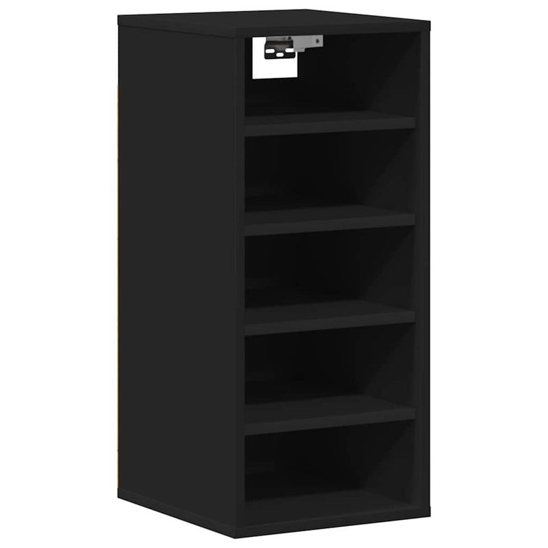 vidaXL 2 db fekete szerelt fa cipősszekrény 31,5 x 35 x 70 cm
