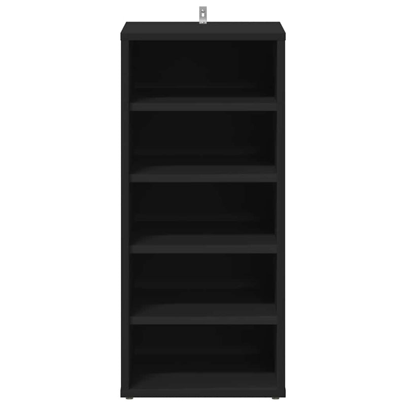 vidaXL 2 db fekete szerelt fa cipősszekrény 31,5 x 35 x 70 cm